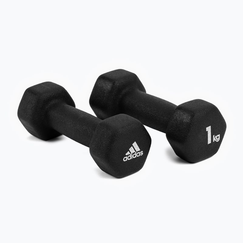 Гантелі adidas 2x1 кг чорні ADWT-10001