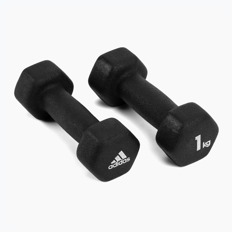 Гантелі adidas 2x1 кг чорні ADWT-10001 2