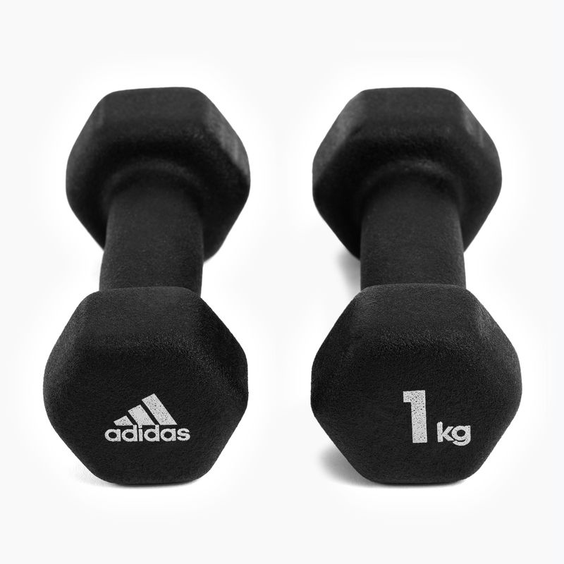 Гантелі adidas 2x1 кг чорні ADWT-10001 3