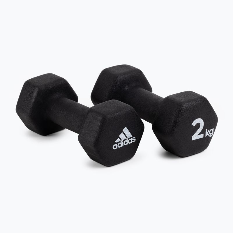 Гантелі adidas 2x2кг чорні ADWT-10002