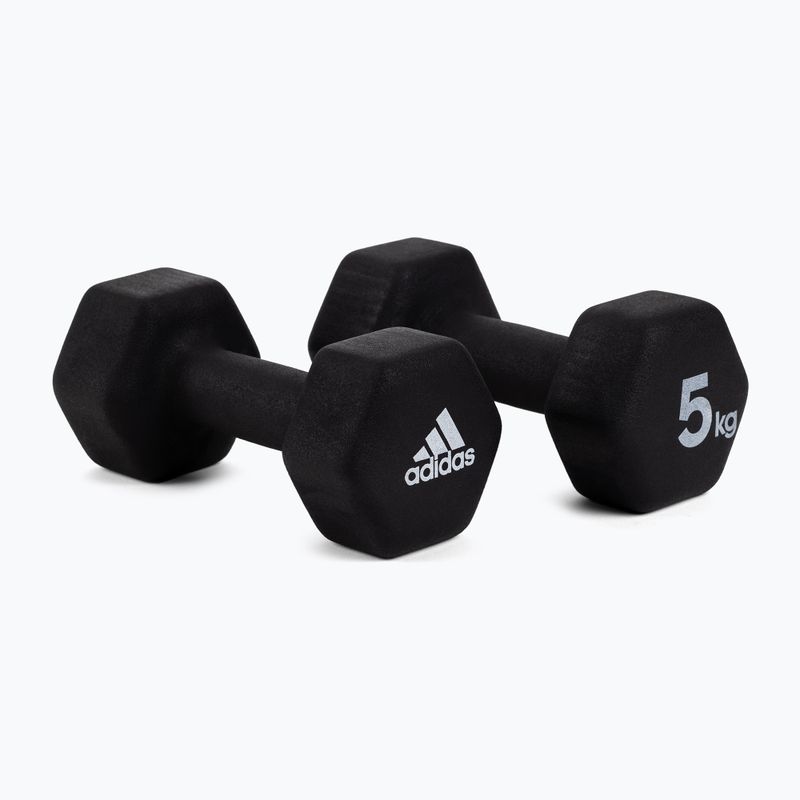 Гантелі adidas 2x5кг чорні ADWT-10005