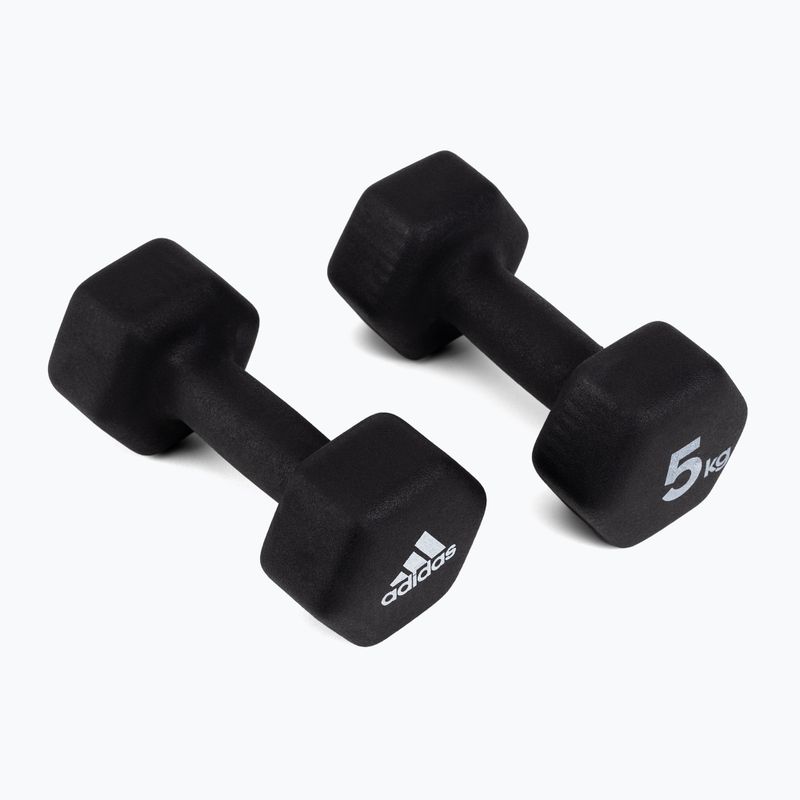 Гантелі adidas 2x5кг чорні ADWT-10005 2