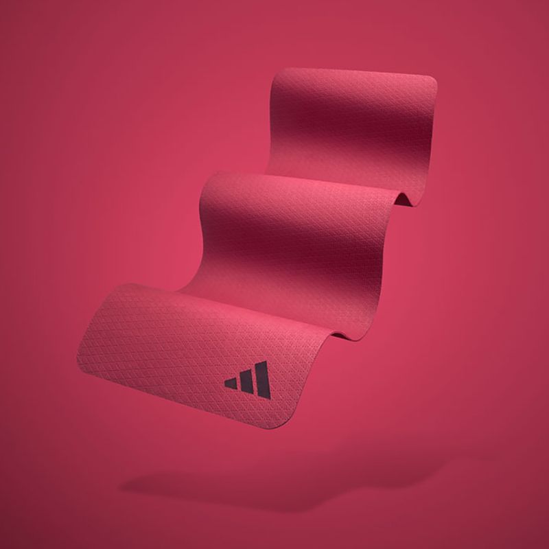 Килимок fitness adidas Yoga 4 мм collegiate burgundy 15