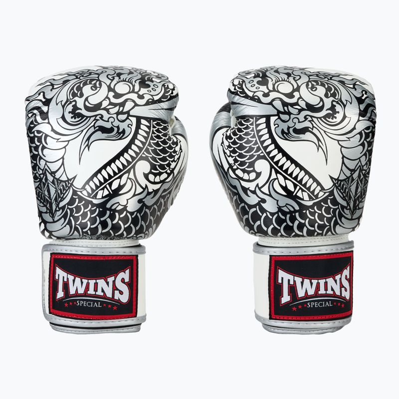Боксерські рукавички Twins Special Fancy FBGVL3-52 білі/сріблясті