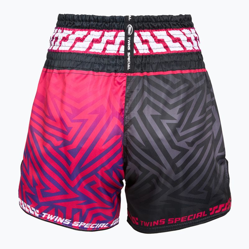 Шорти для тренувань Twins Special Muay Thai Twins Maze brown/pink/blue/white 2