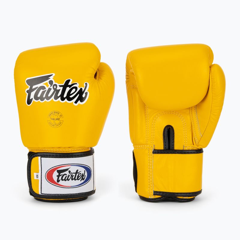 Боксерські рукавички Fairtex Universal "Tight-Fit" Design жовті