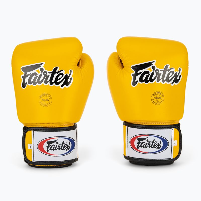 Боксерські рукавички Fairtex Universal "Tight-Fit" Design жовті 2