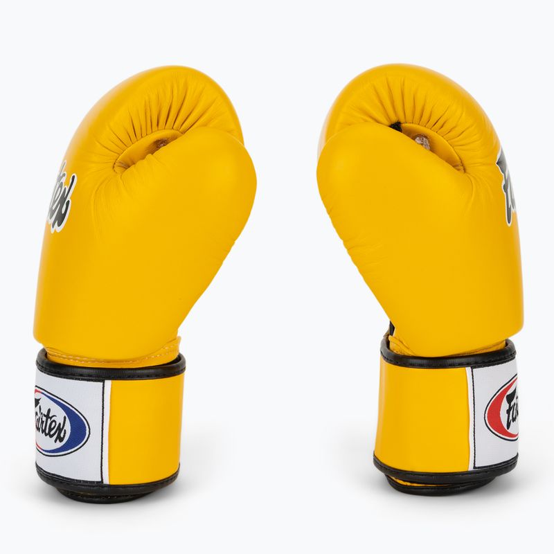 Боксерські рукавички Fairtex Universal "Tight-Fit" Design жовті 4