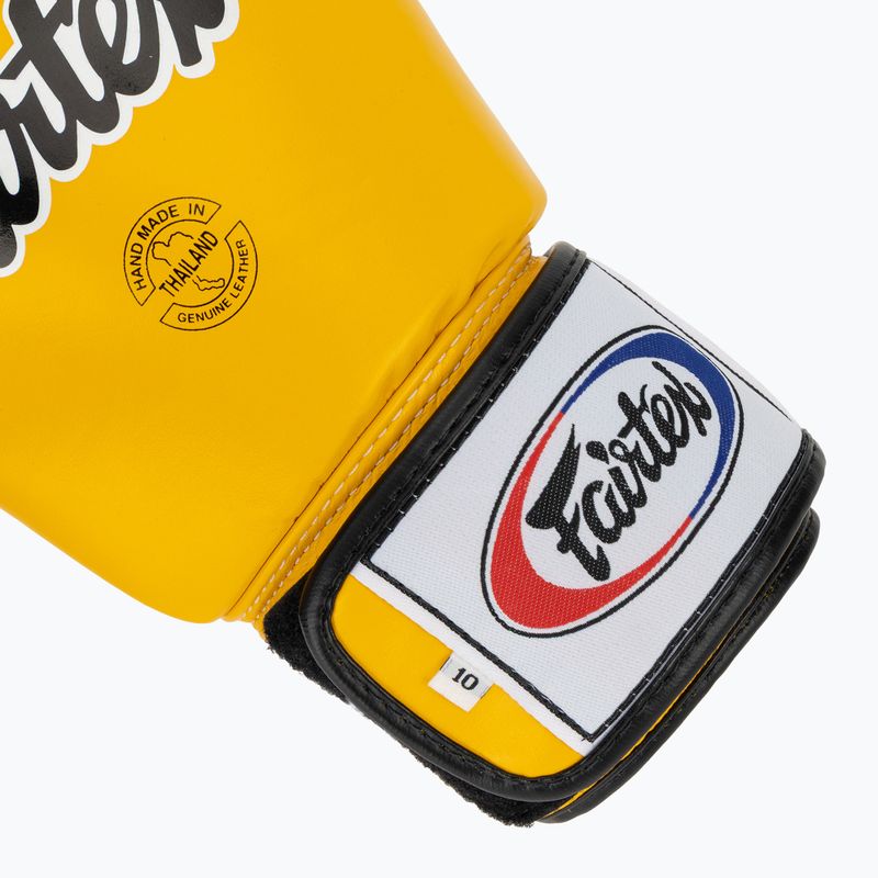 Боксерські рукавички Fairtex Universal "Tight-Fit" Design жовті 6