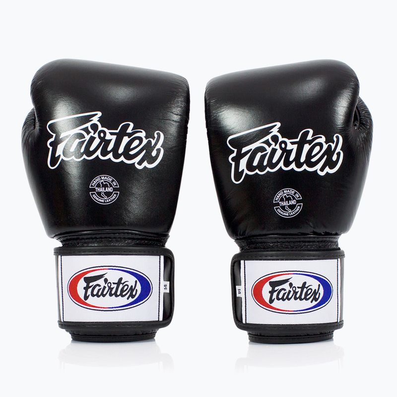 Універсальні дихаючі чорні боксерські рукавички Fairtex