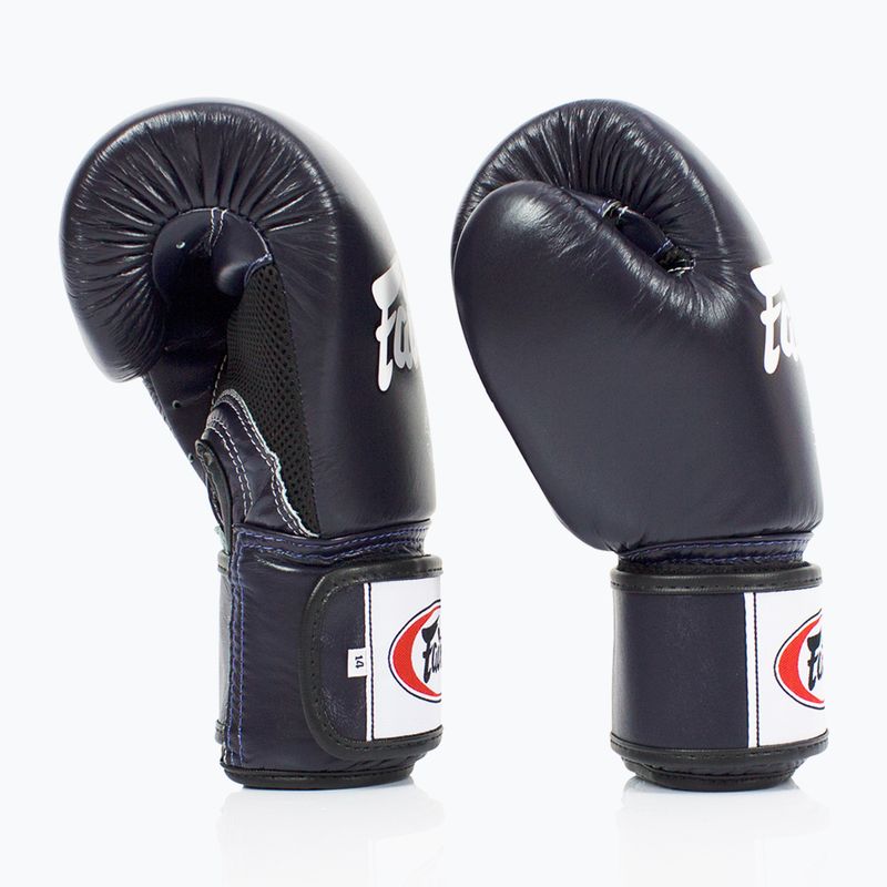 Універсальні дихаючі сині боксерські рукавички Fairtex 3