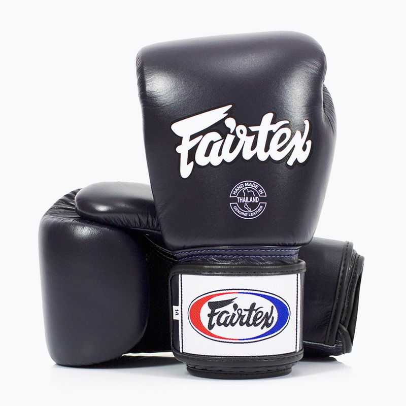 Універсальні дихаючі сині боксерські рукавички Fairtex 4