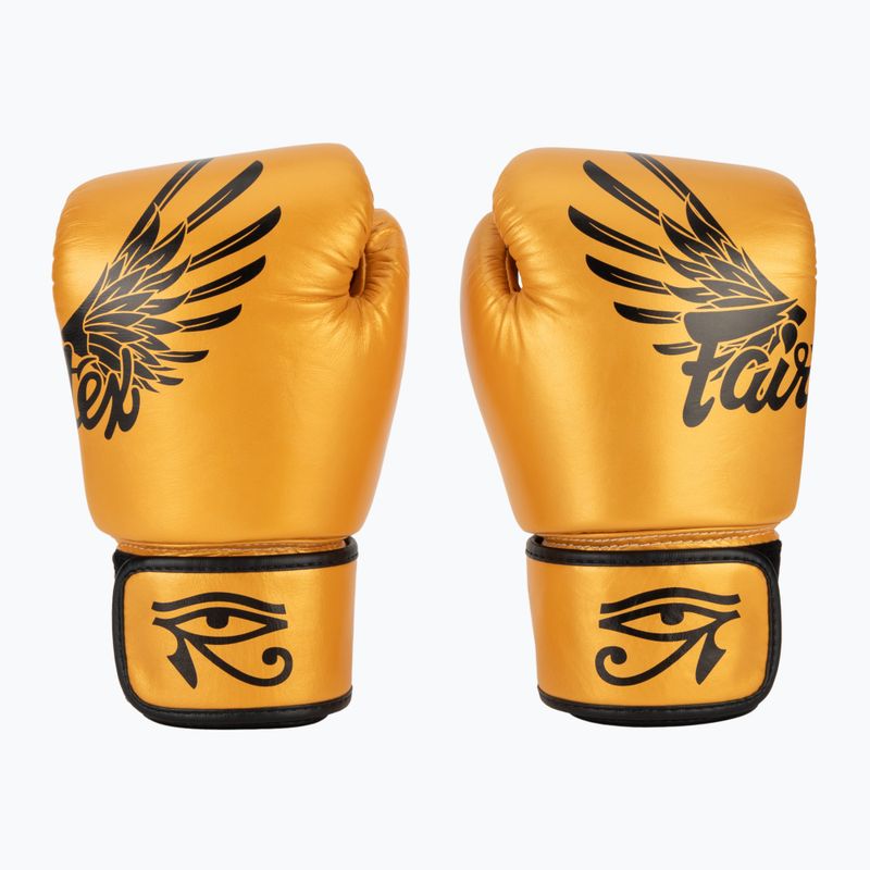 Боксерські рукавички Fairtex Universal "Tight-Fit" Design Falcon золоті 2