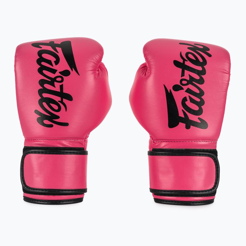Рукавички на босу ногу з мікрофібри Fairtex рожеві/чорні 2