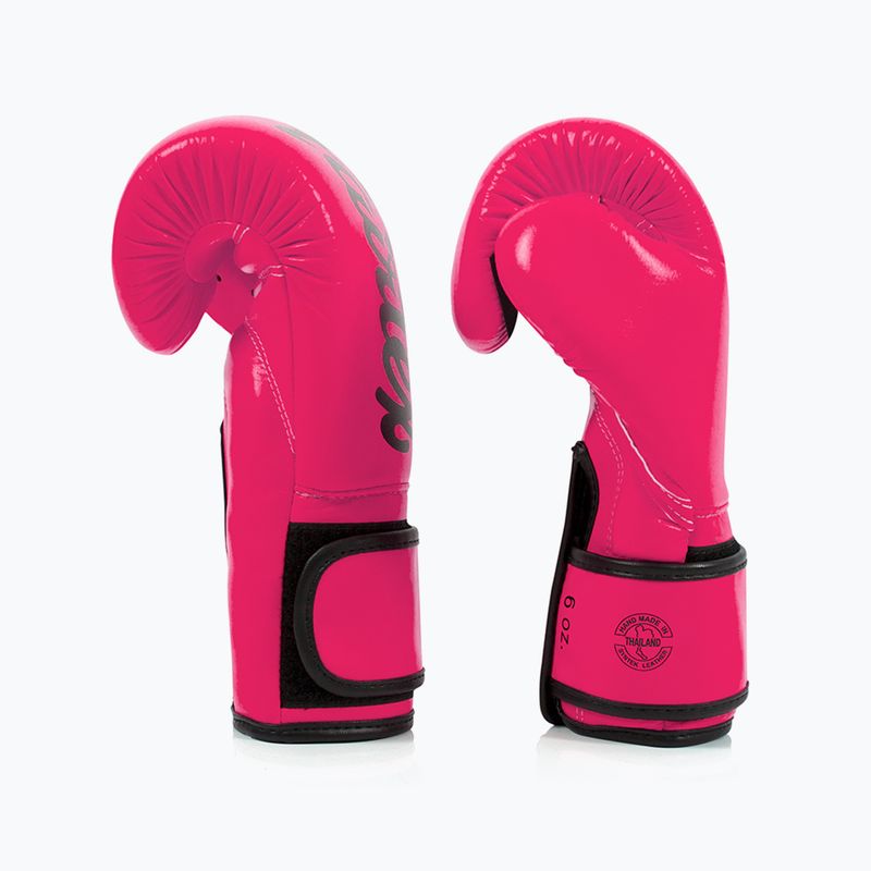 Рукавички на босу ногу з мікрофібри Fairtex рожеві/чорні 3