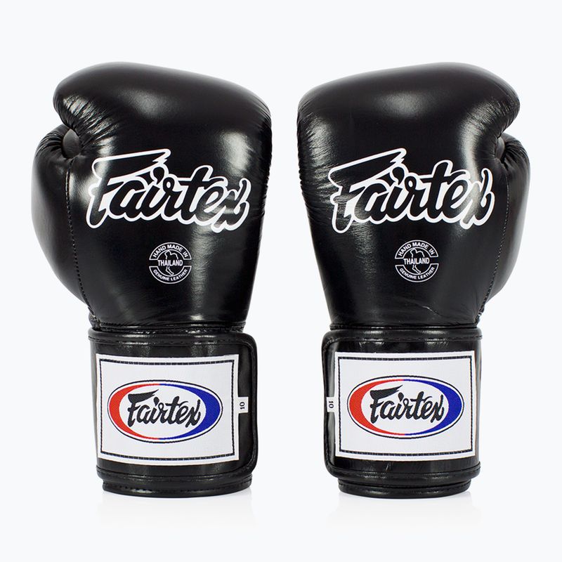 Боксерські рукавички Fairtex Super Sparring - закритий великий палець чорні