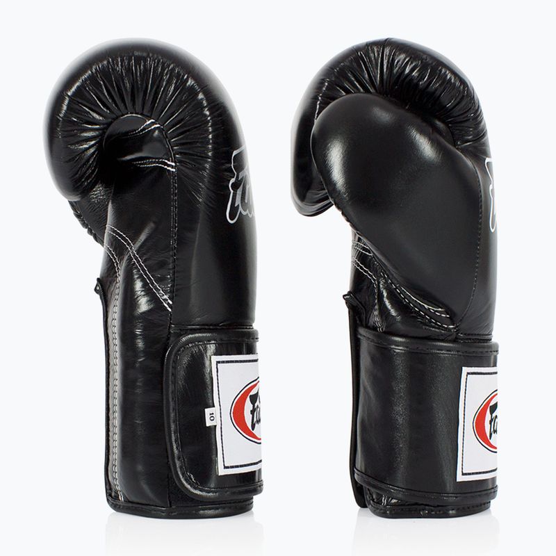 Боксерські рукавички Fairtex Super Sparring - закритий великий палець чорні 3