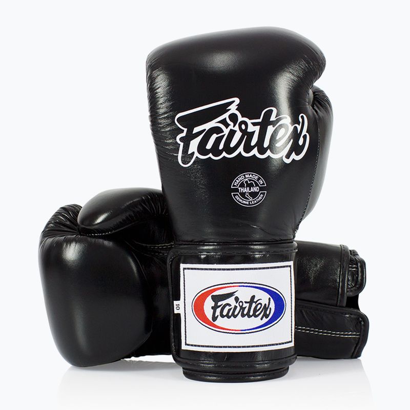 Боксерські рукавички Fairtex Super Sparring - закритий великий палець чорні 4