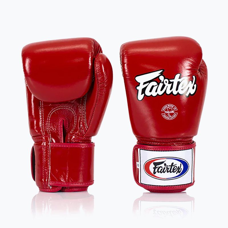 Боксерські рукавички Fairtex Super Sparring - закритий великий палець червоні
