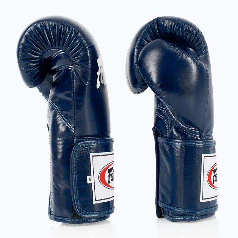 Боксерські рукавички Fairtex Super Sparring - закритий великий палець сині 3