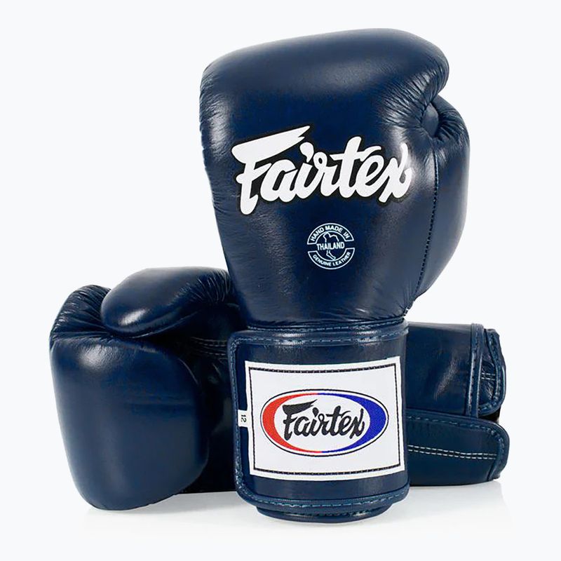 Боксерські рукавички Fairtex Super Sparring - закритий великий палець сині 4