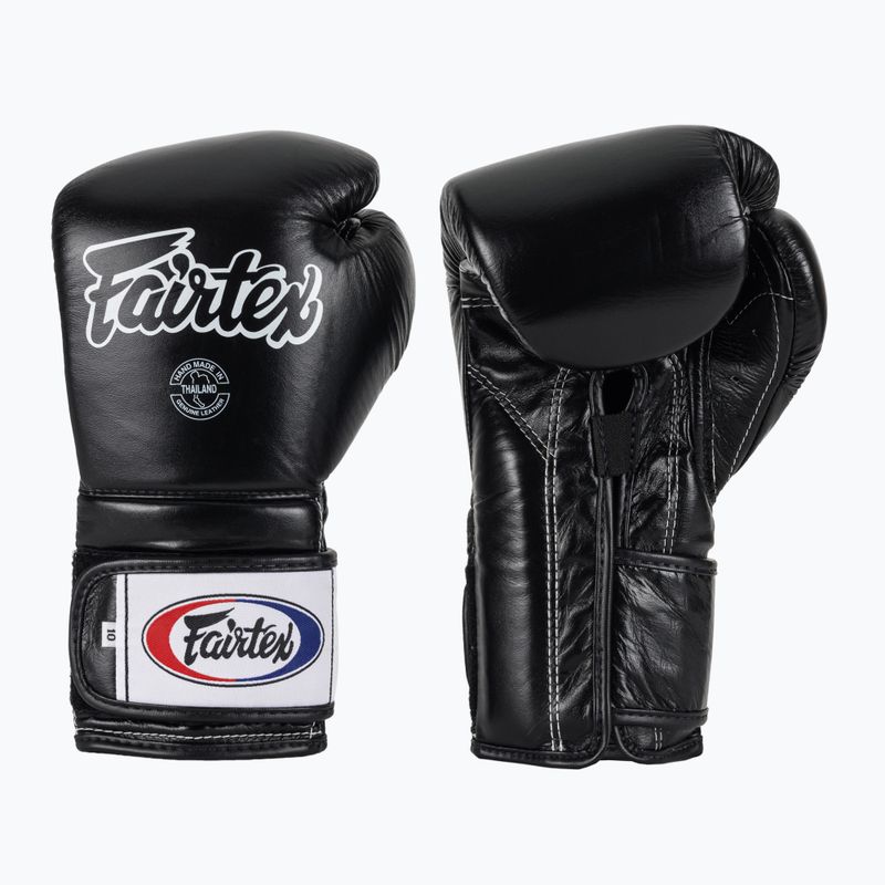 Боксерські рукавички Fairtex Heavy Hitter в мексиканському стилі чорні