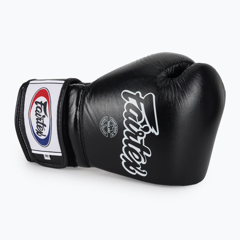 Боксерські рукавички Fairtex Heavy Hitter в мексиканському стилі чорні 5