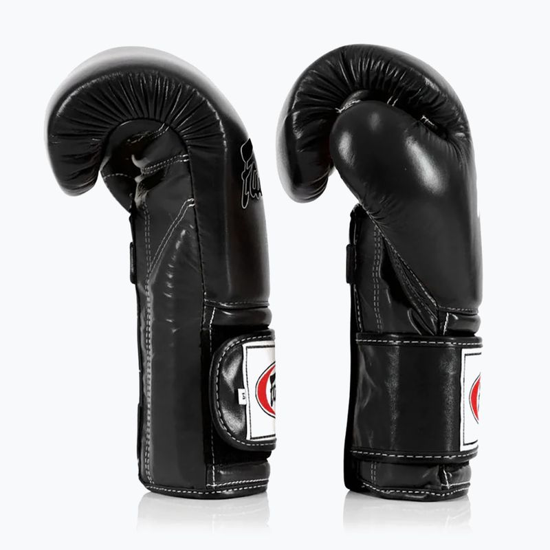 Боксерські рукавички Fairtex Heavy Hitter в мексиканському стилі чорні 3