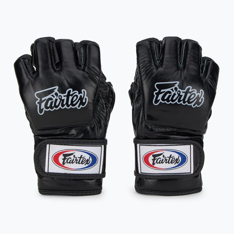 Рукавички ММА Fairtex "Open Thumb Loop" чорні з відкритою петлею для великого пальця 2