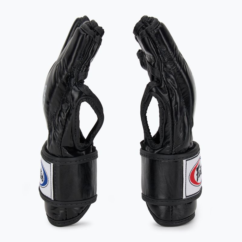 Рукавички ММА Fairtex "Open Thumb Loop" чорні з відкритою петлею для великого пальця 4