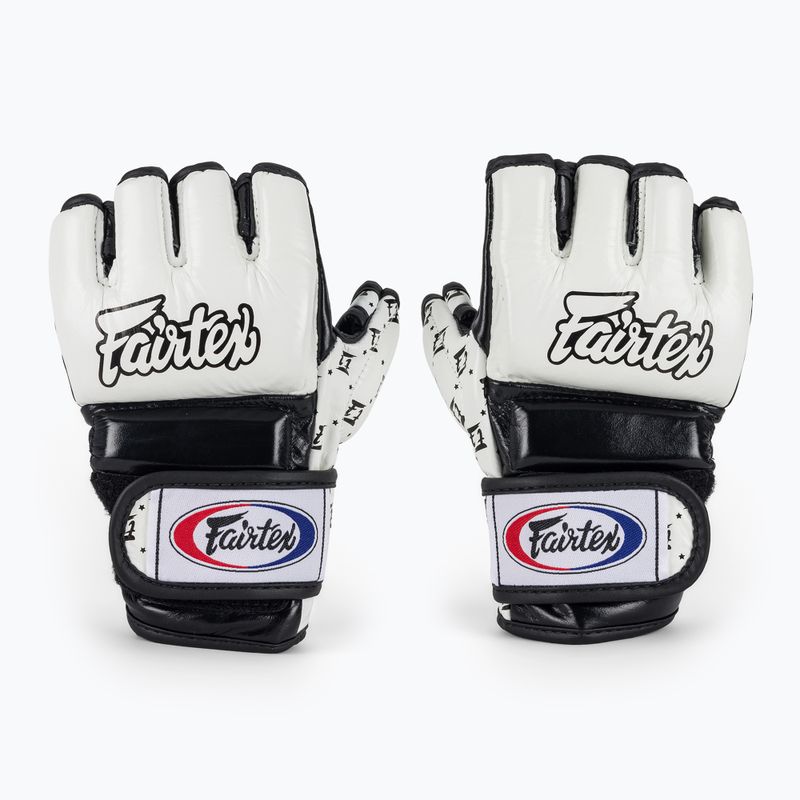 Рукавички для боротьби Fairtex Super Sparring білі/чорні 2