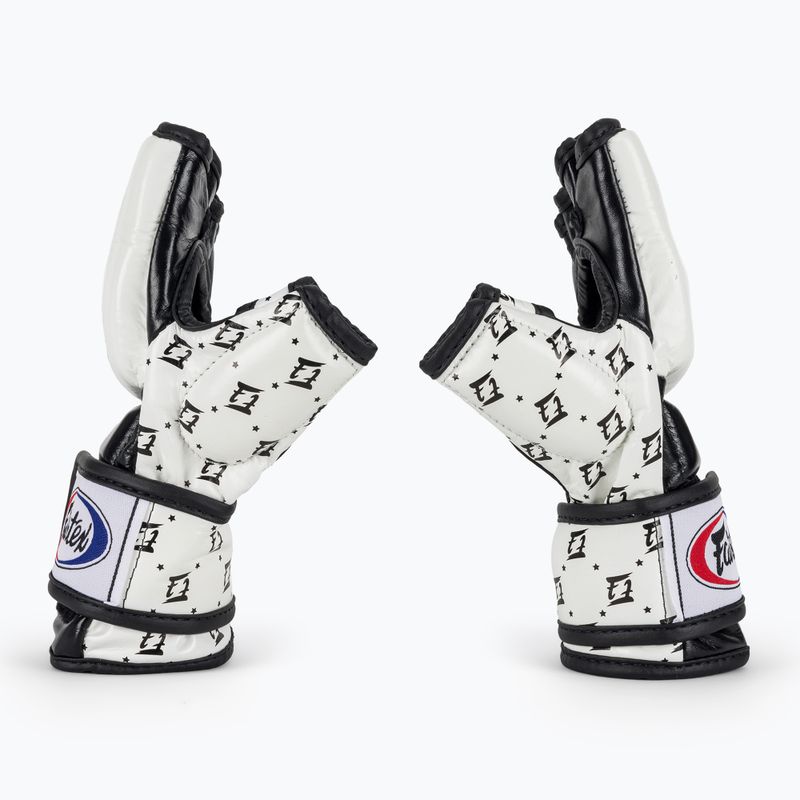 Рукавички для боротьби Fairtex Super Sparring білі/чорні 4
