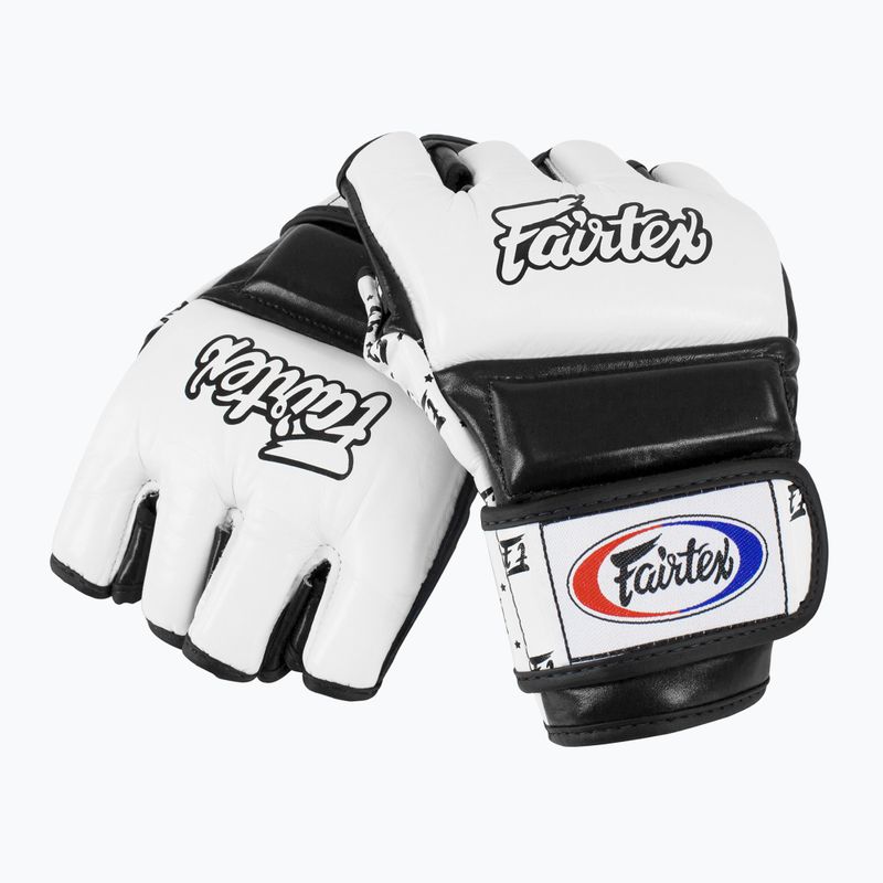 Рукавички для боротьби Fairtex Super Sparring білі/чорні 4
