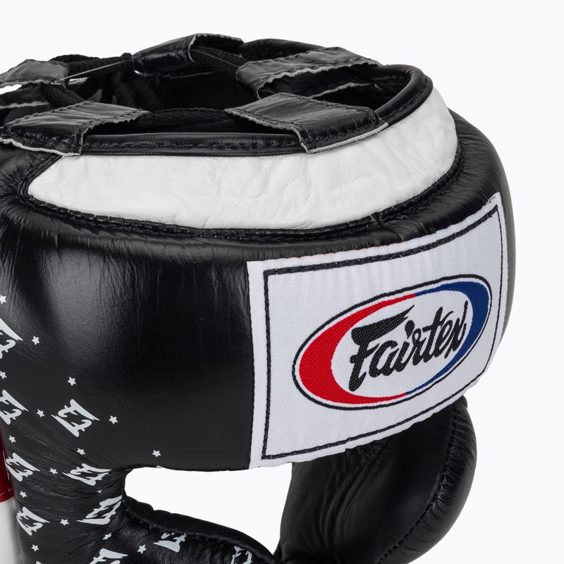 Боксерський шолом Fairtex Super Sparring чорний/білий 4