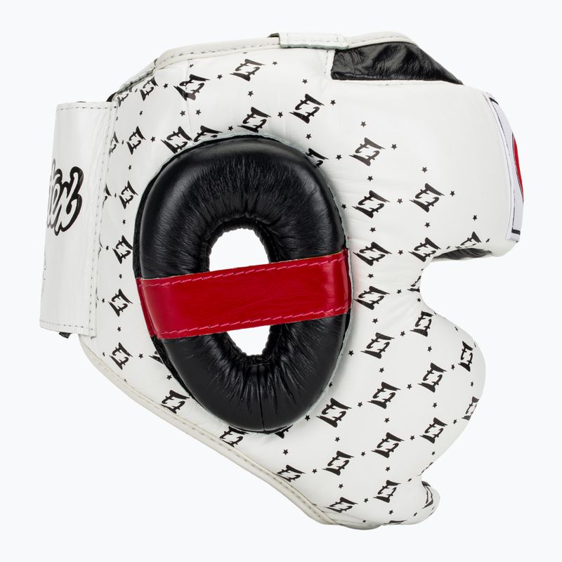 Боксерський шолом Fairtex Super Sparring білий/чорний 2