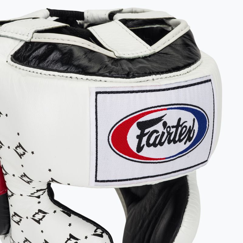 Боксерський шолом Fairtex Super Sparring білий/чорний 4