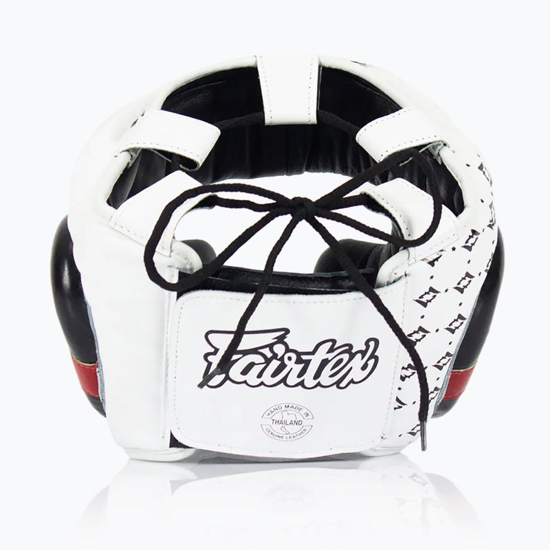 Боксерський шолом Fairtex Super Sparring білий/чорний 2
