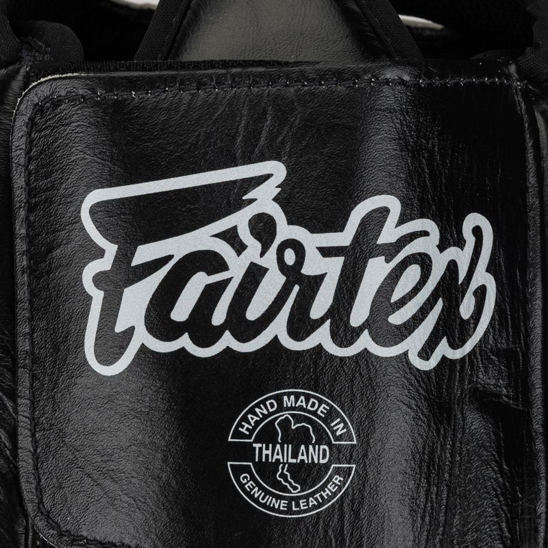 Боксерський шолом для спарингу Fairtex Diagonal Vision - повне покриття голови чорний/червоний 5