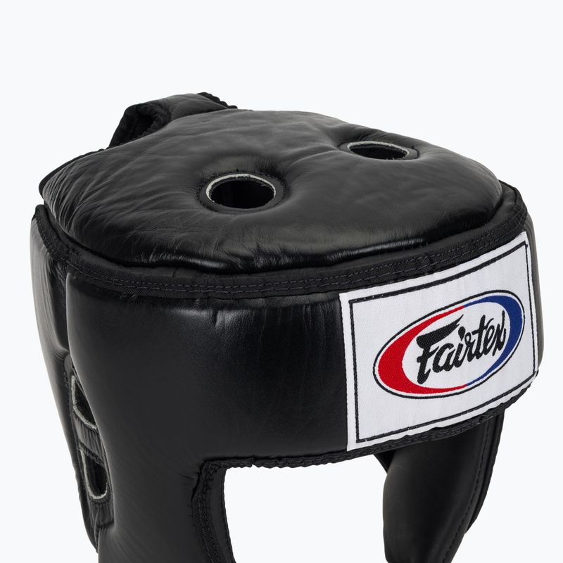 Захисний шолом для змагань з муай-тай і кікбоксингу Fairtex чорний 4