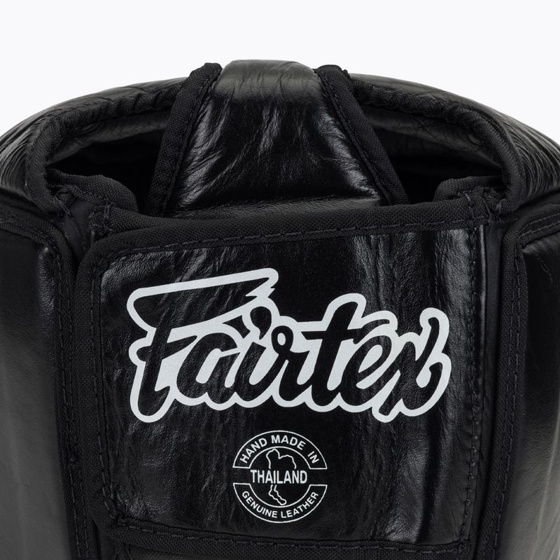 Захисний шолом для змагань з муай-тай і кікбоксингу Fairtex чорний 5