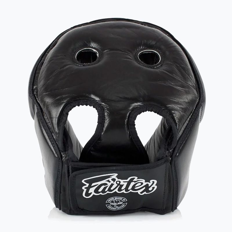 Захисний шолом для змагань з муай-тай і кікбоксингу Fairtex чорний 3