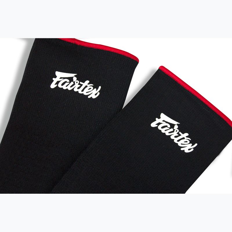 Захисні наколінники Fairtex Ankle Support чорні/червоні 2