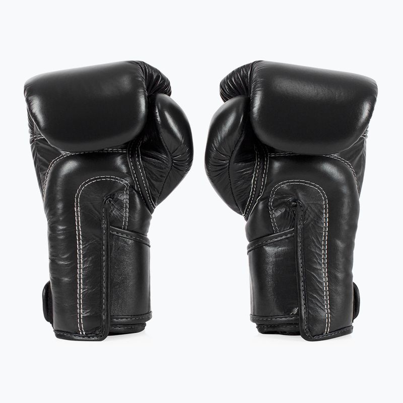 Стильні кутові спаринг-боксерські рукавички Fairtex - закритий великий палець чорні 2