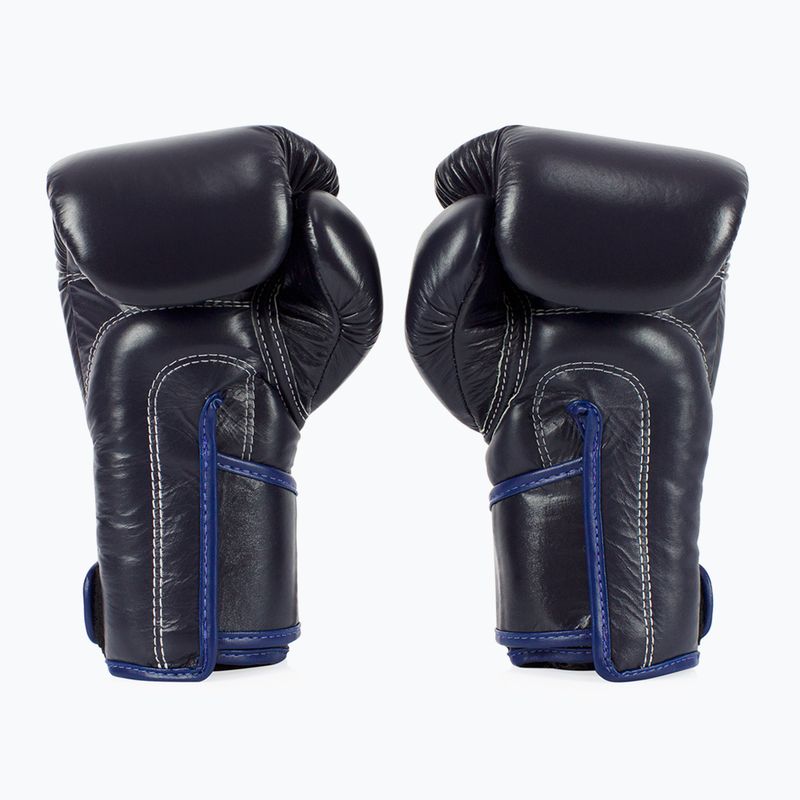 Стильні кутові спаринг-боксерські рукавички Fairtex - закритий великий палець сині 2