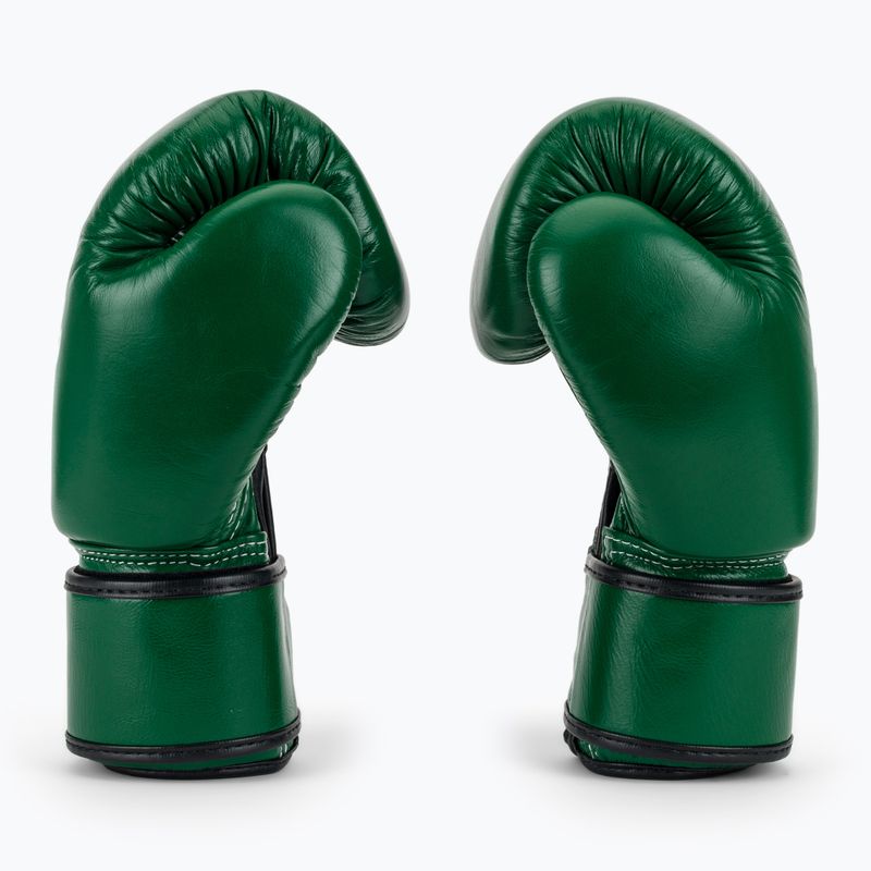 Боксерські рукавички з натуральної шкіри Fairtex зелені 4