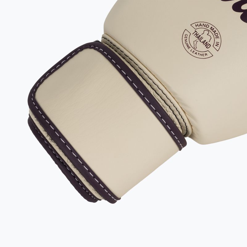 Боксерські рукавички з натуральної шкіри Fairtex хакі 6