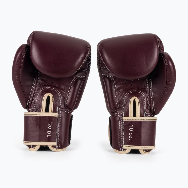 Боксерські рукавички з натуральної шкіри Fairtex бордові 3