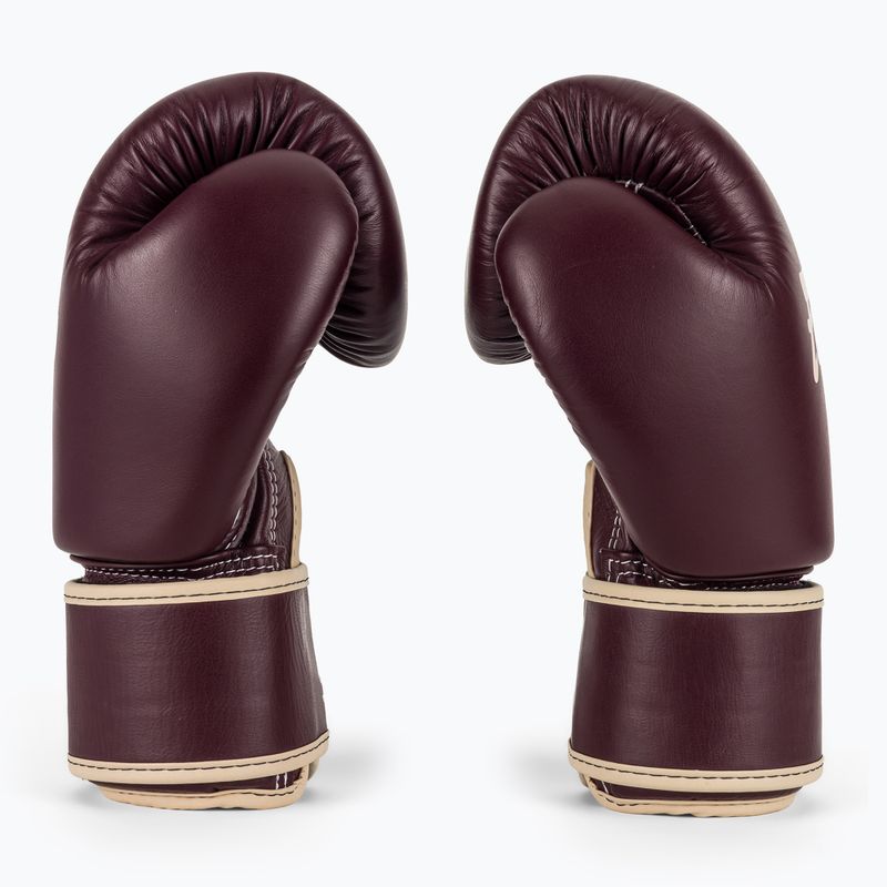 Боксерські рукавички з натуральної шкіри Fairtex бордові 4