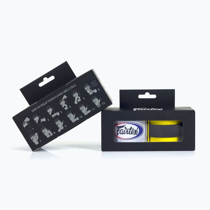 Бинти боксерські Fairtex Handwraps 300 см жовті 3