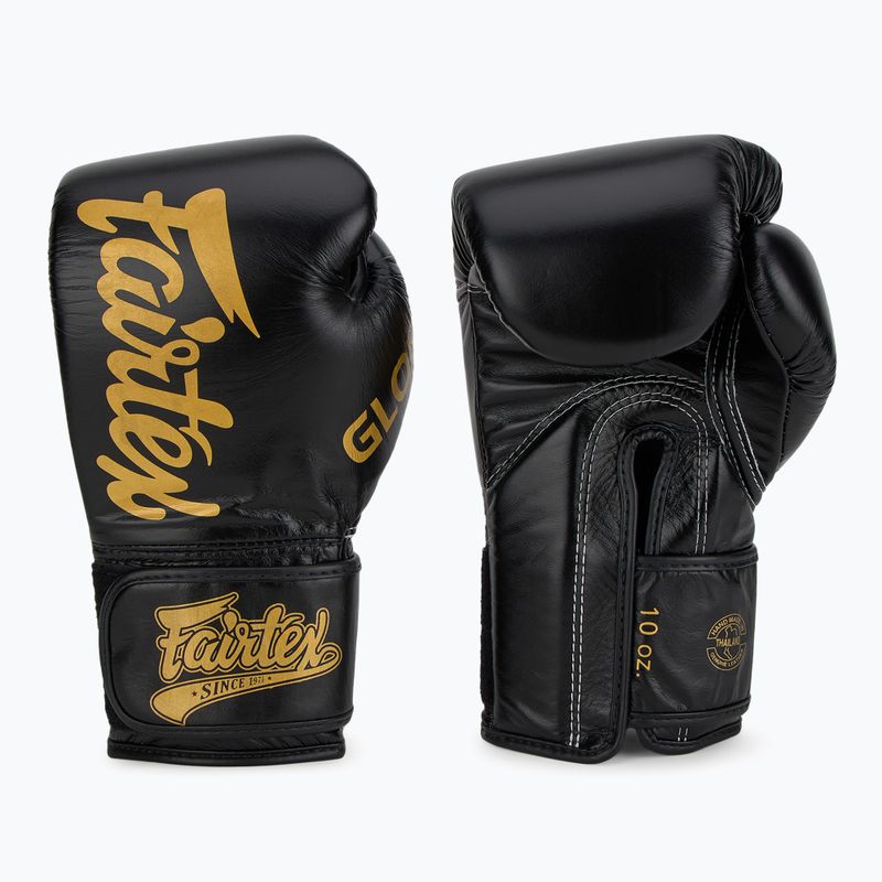 Боксерські рукавички Fairtex Glory Competition мереживні на липучках чорні